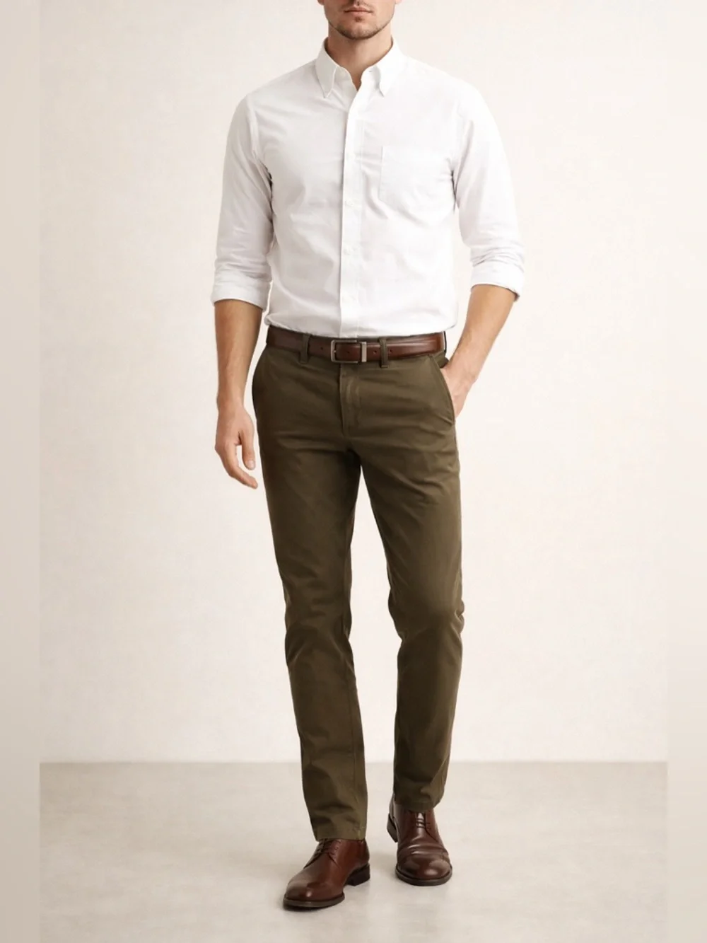 Stretch Cotton Slim Pants | Tailored Casual Chino · MCR Menswear NWT 36x34